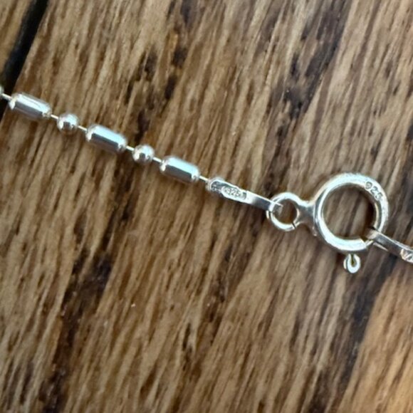 Sterling Silver and Turquoise Lariat Necklace - Picture 4 of 4